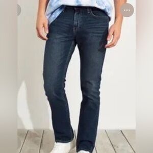 Hollister Men's Dark Blue Washed Skinny Jeans